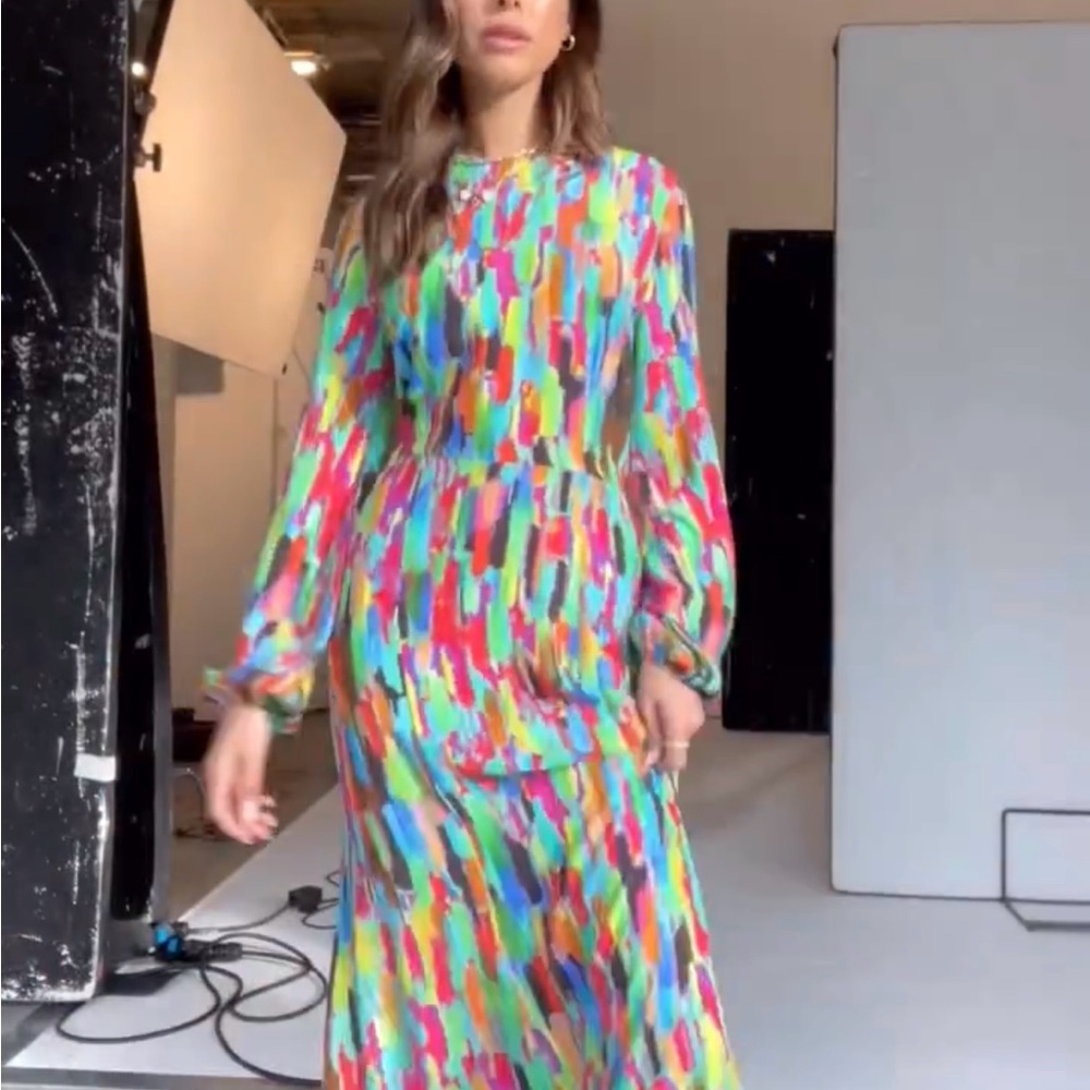Never Fully Dressed Women's Watercolor Dress NWOT